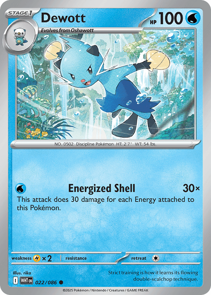 Dewott trading card