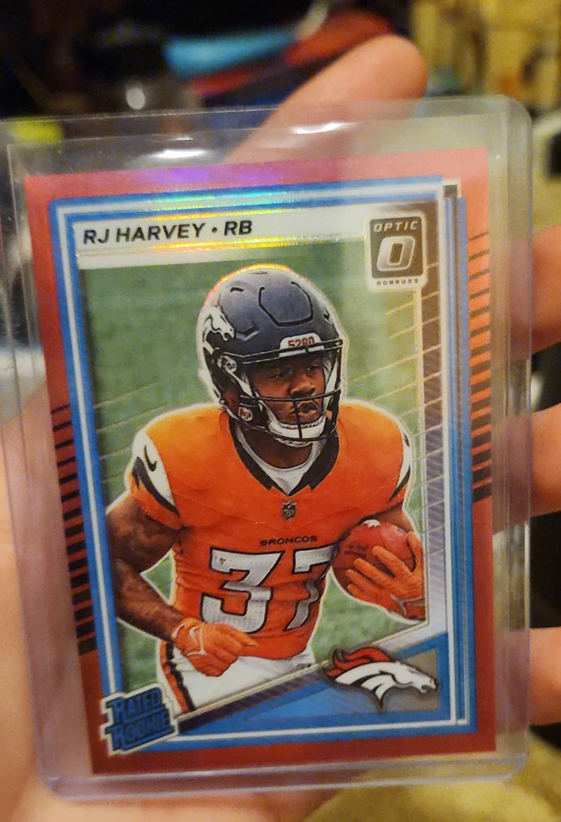RJ Harvey 2025 panini Donruss Rated Rookie Autographs - Orange