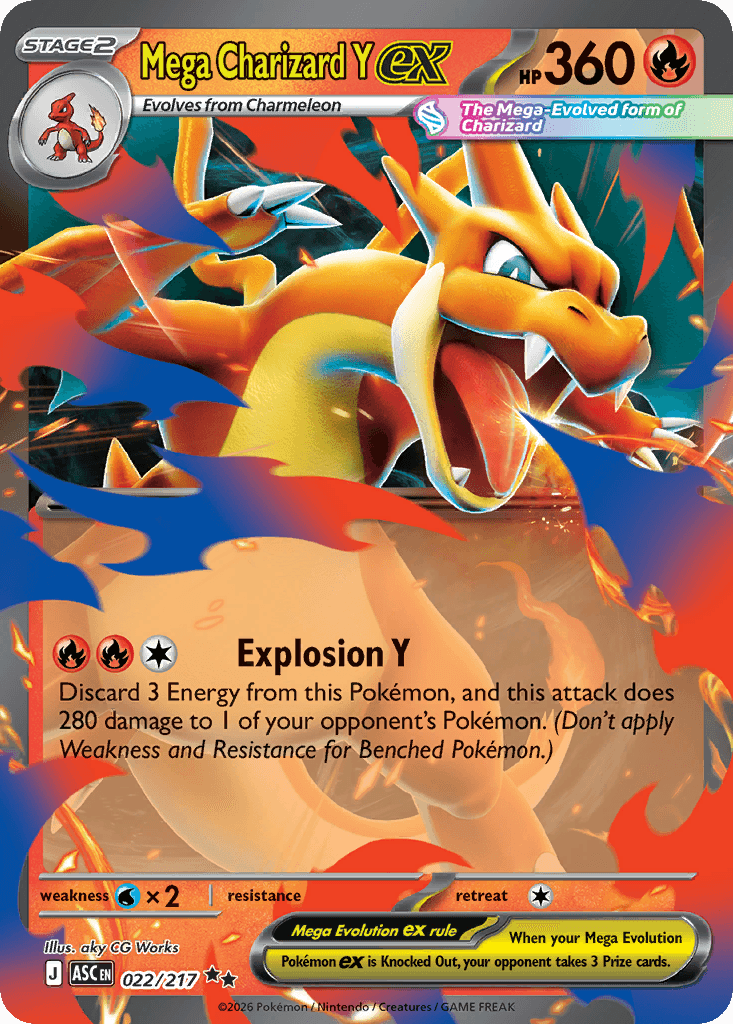 Mega Charizard Y EX trading card