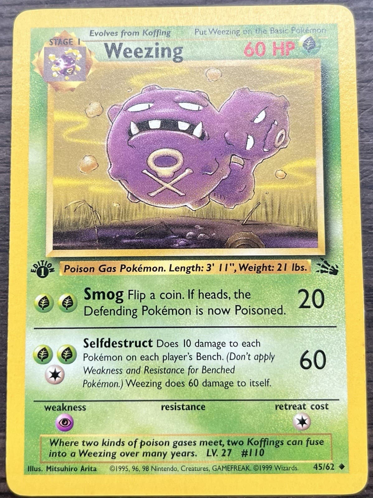 Weezing trading card