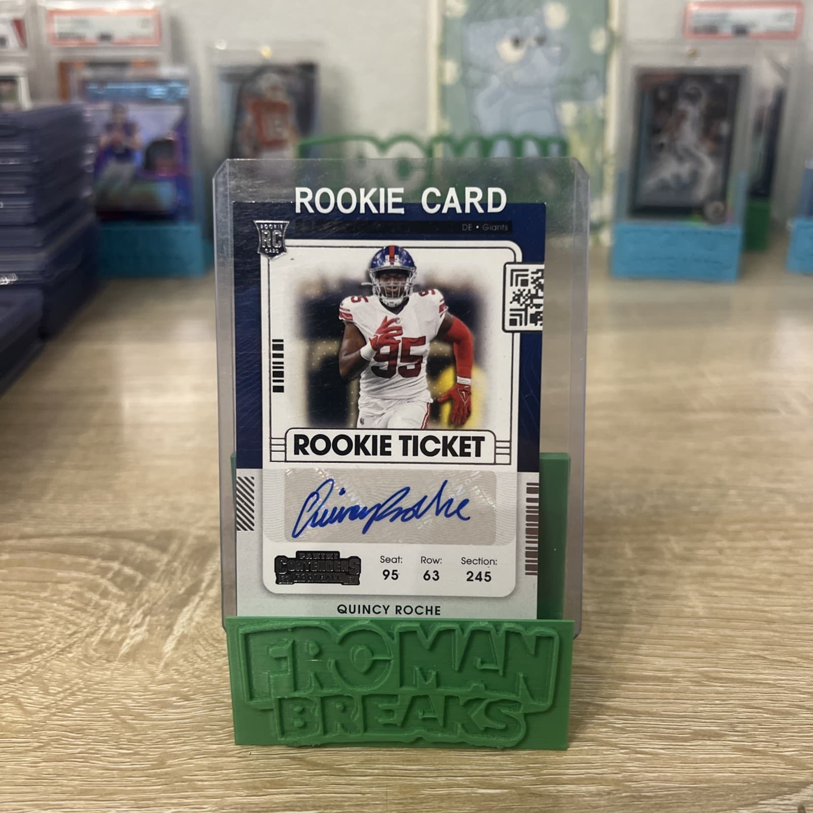 Quincy Roche trading card