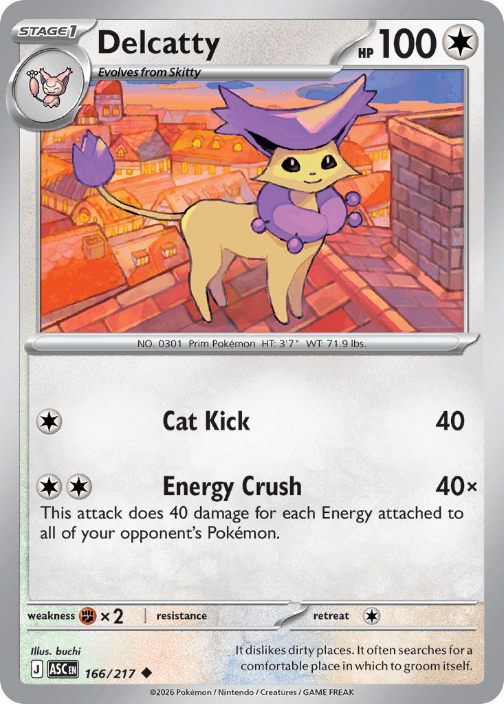 Delcatty trading card