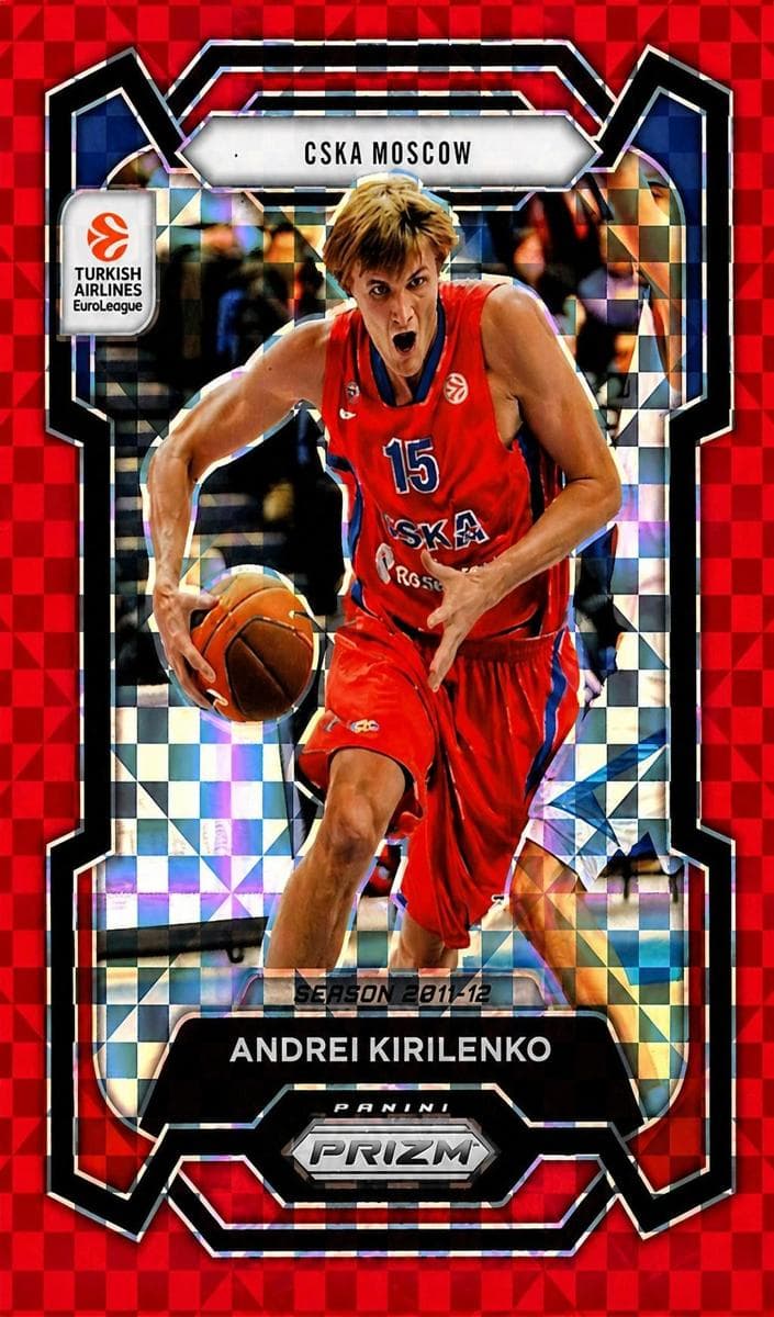 Andrei Kirilenko 2023 panini Prizm Turkish Airlines Euroleague Basketball Red Power
