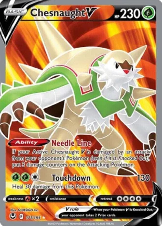 Chesnaught V trading card