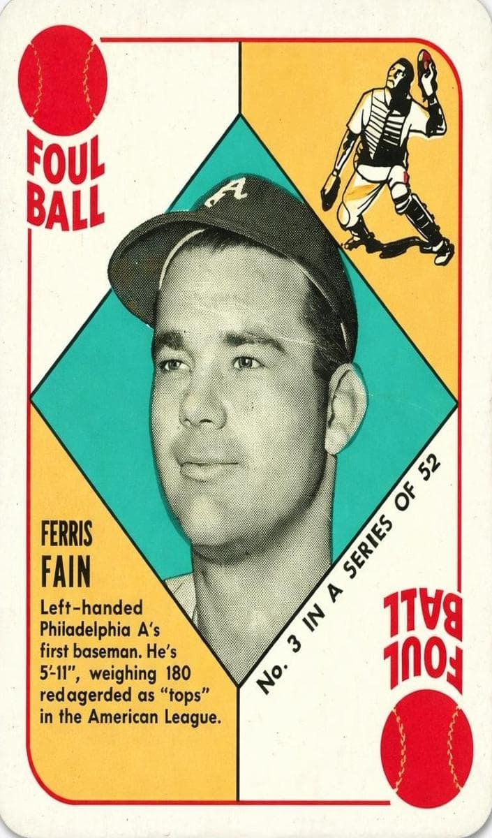 Ferris Fain 1951 topps Red Back