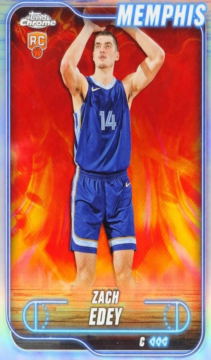 Zach Edey 2024 Topps Chrome rookie card