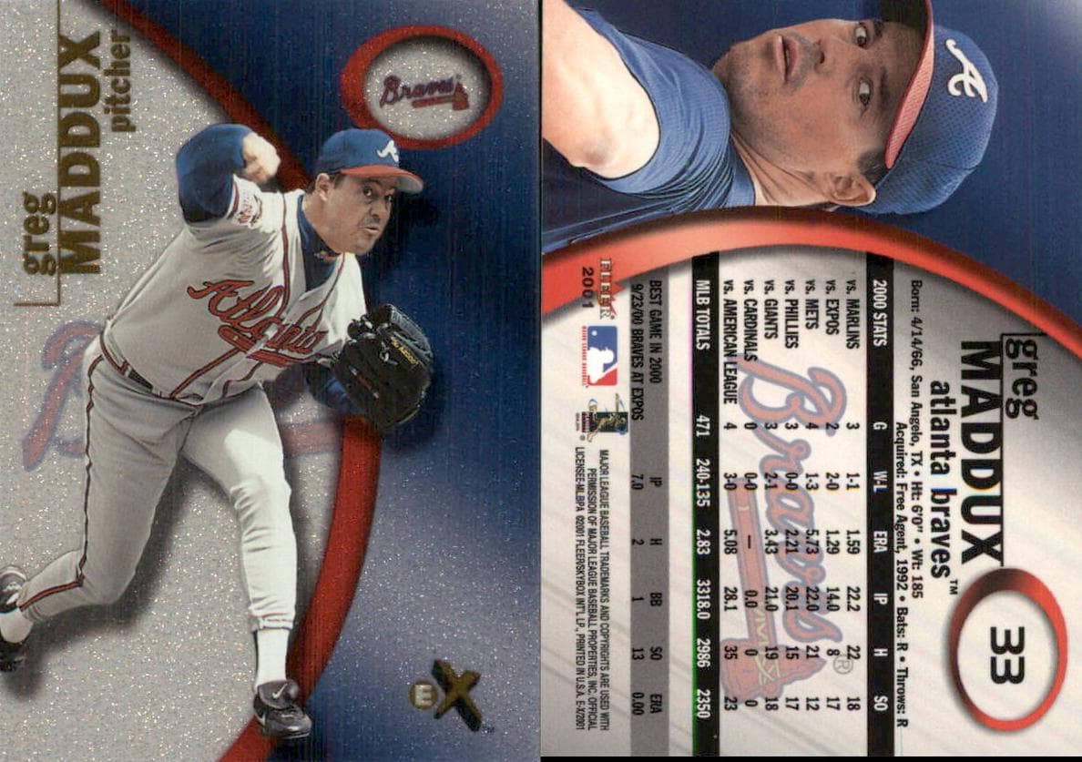 Greg Maddux 2001 fleer Fleer E-X