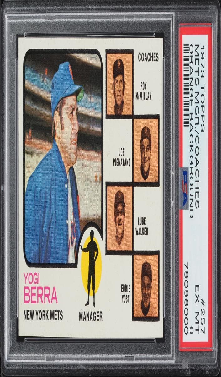 Mets Field Leaders (Yogi Berra / Roy McMillan / Joe Pignatano / Rube Walker / Eddie Yost) 1973 topps Topps