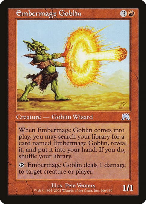 Embermage Goblin 2002 Magic: The Gathering Onslaught Foil