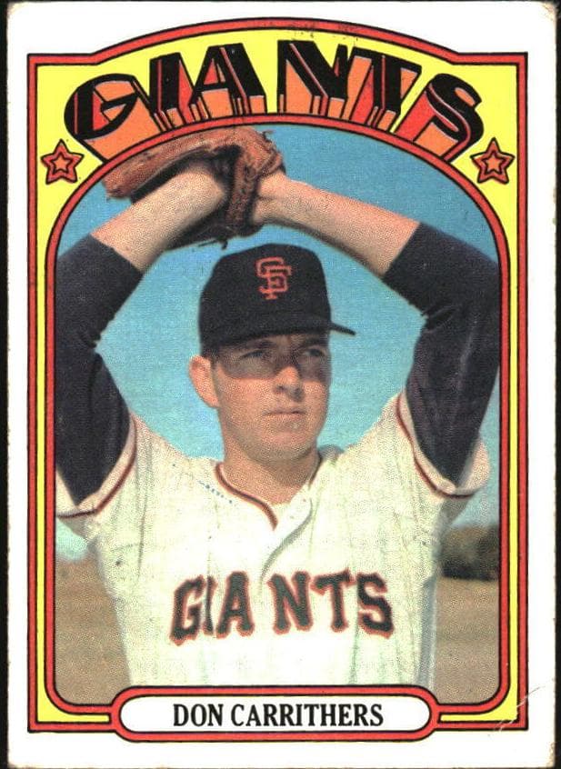Don Carrithers 1972 topps Topps