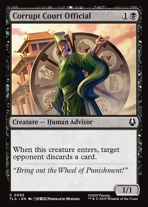 Corrupt Court Official 2025 Magic: The Gathering Avatar: The Last Airbender