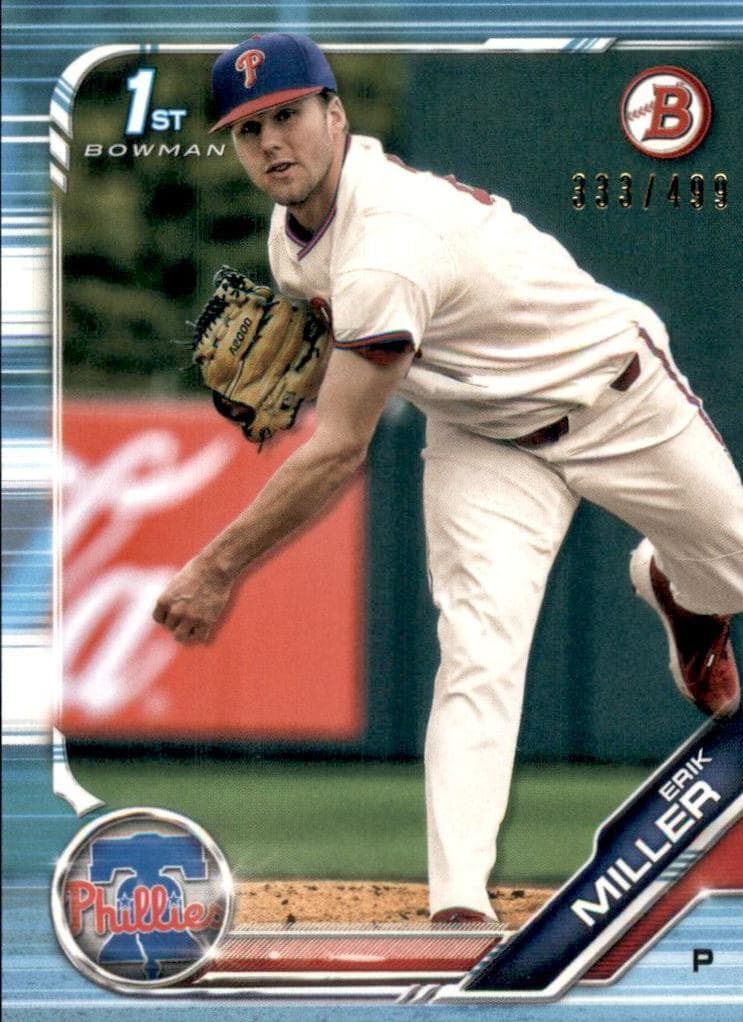 Erik Miller 2019 bowman Bowman Draft