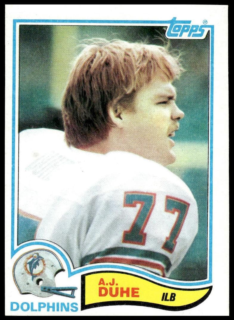 A.J. Duhe trading card