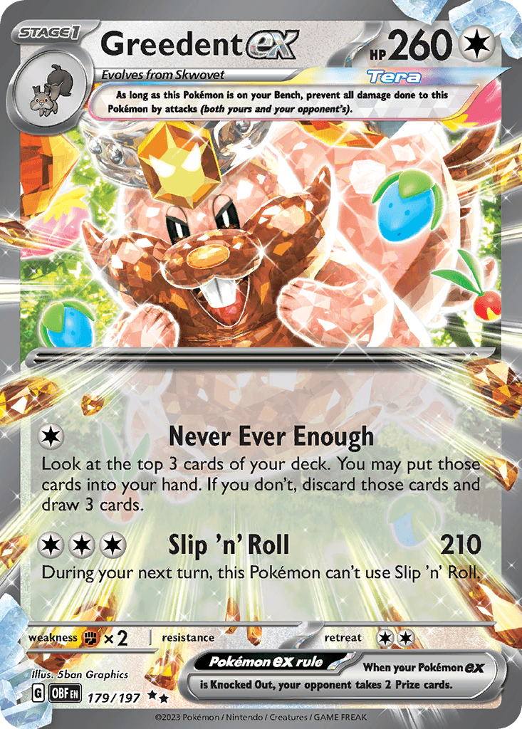 Greedent ex 2023 Pokemon
