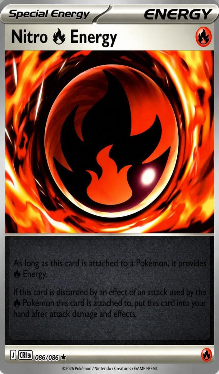 Nitro Fire Energy trading card