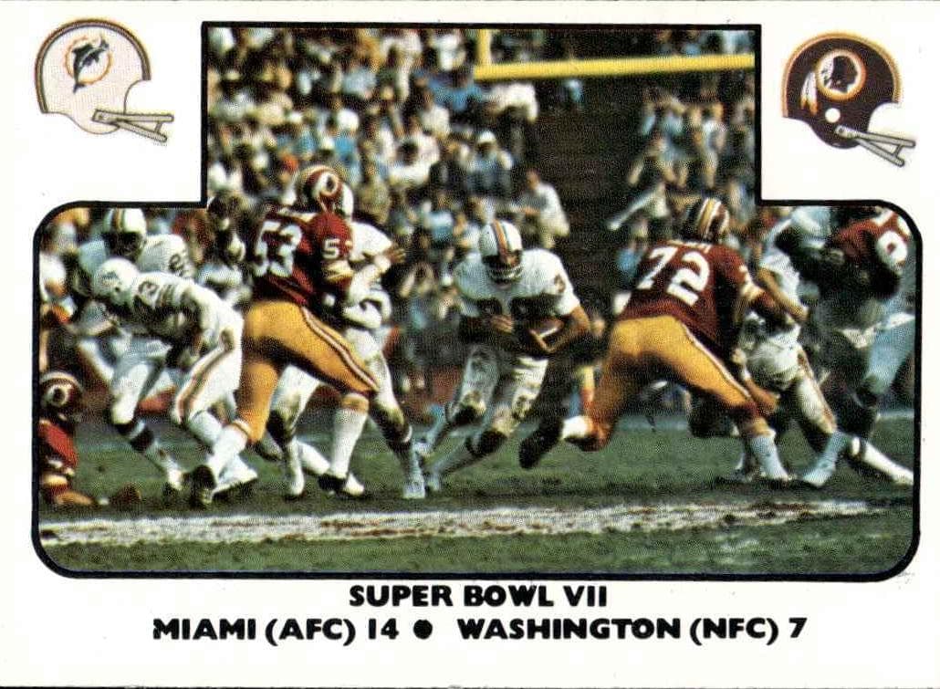 Super Bowl VII 1977 fleer