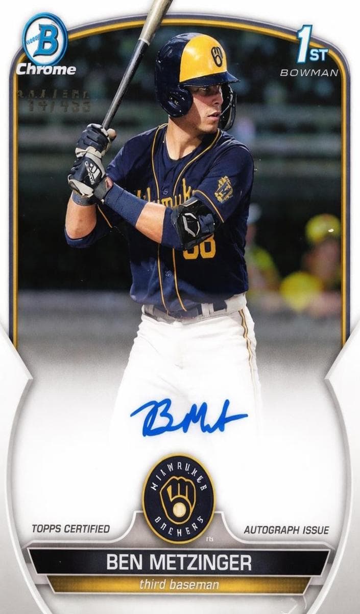 Ben Metzinger trading card