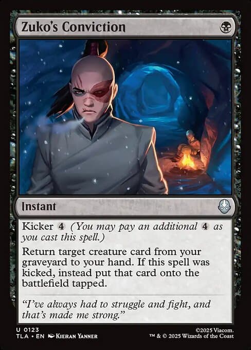 Zuko's Conviction 2025 Magic: The Gathering Avatar: The Last Airbender