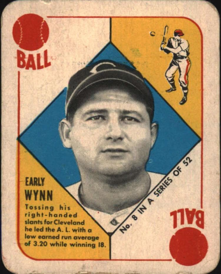 Early Wynn 1951 topps Red Back