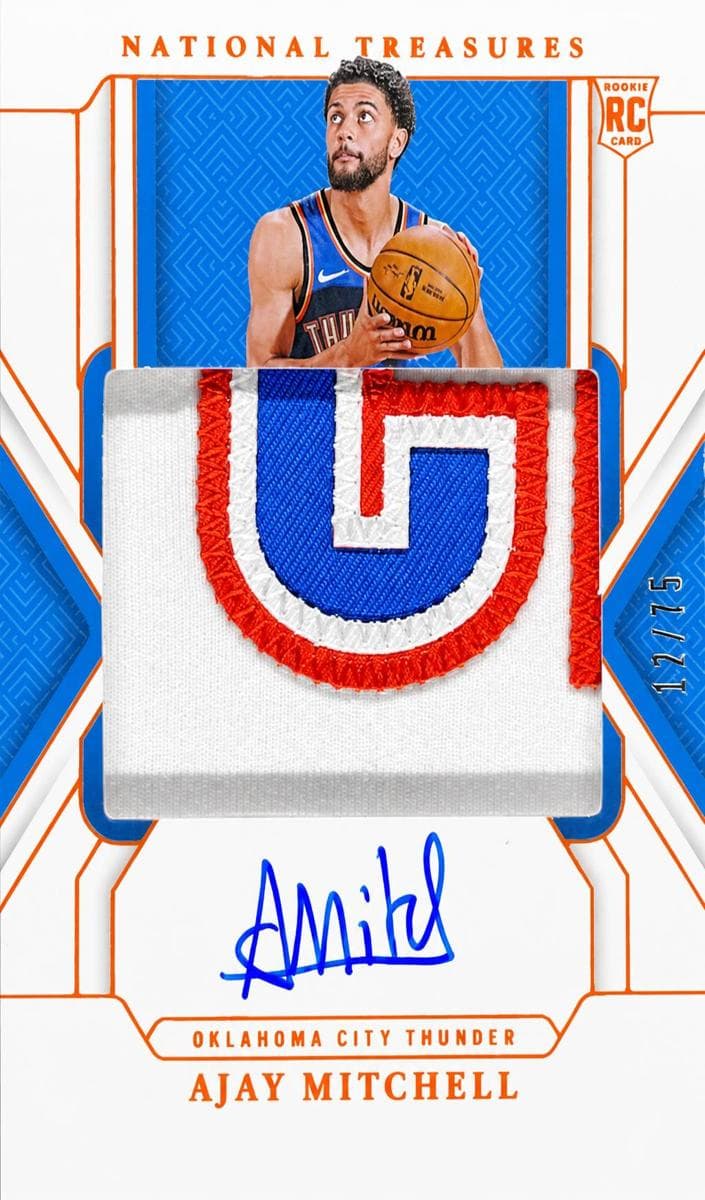 Ajay Mitchell 2024 Panini National Treasures auto card