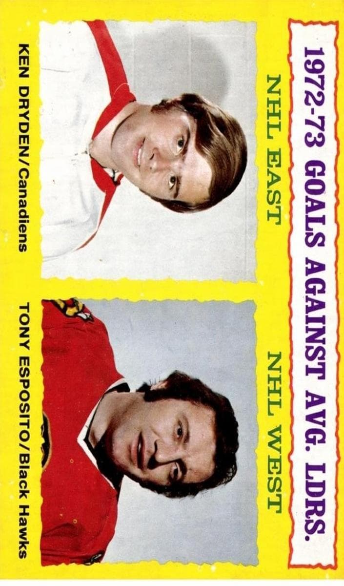 1972-73 Goals Against Avg. Ldrs. (Ken Dryden / Tony Esposito) #4