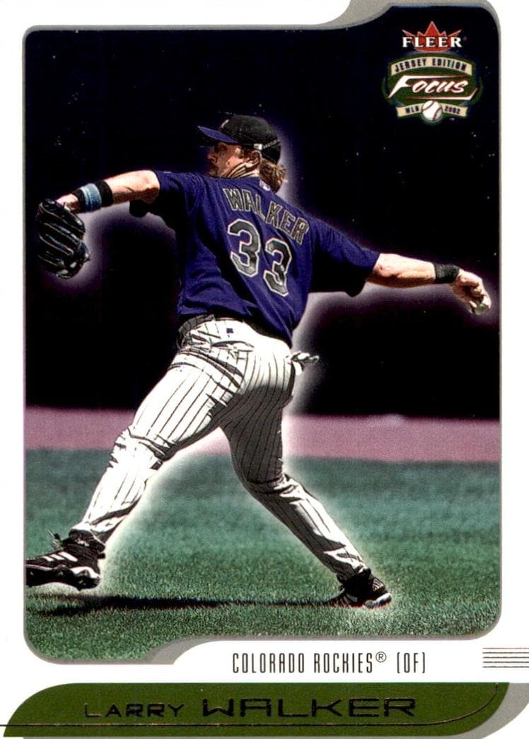 Larry Walker 2002 fleer Fleer Focus Jersey Edition