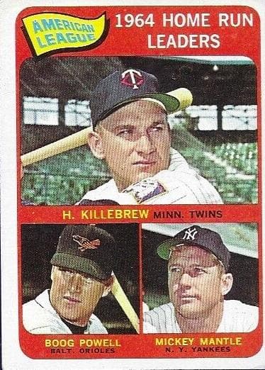 American League 1964 Home Run Leaders (Harmon Killebrew / Boog Powell / Mickey Mantle) #3
