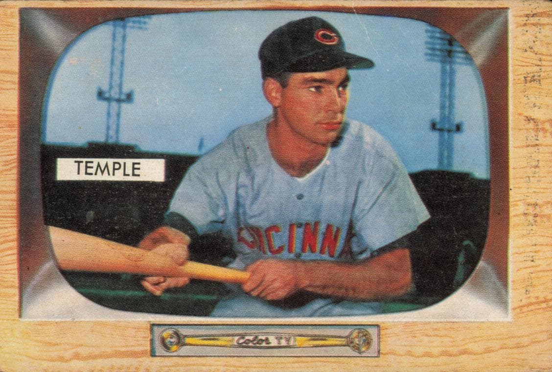 Johnny Temple 1955 bowman Bowman