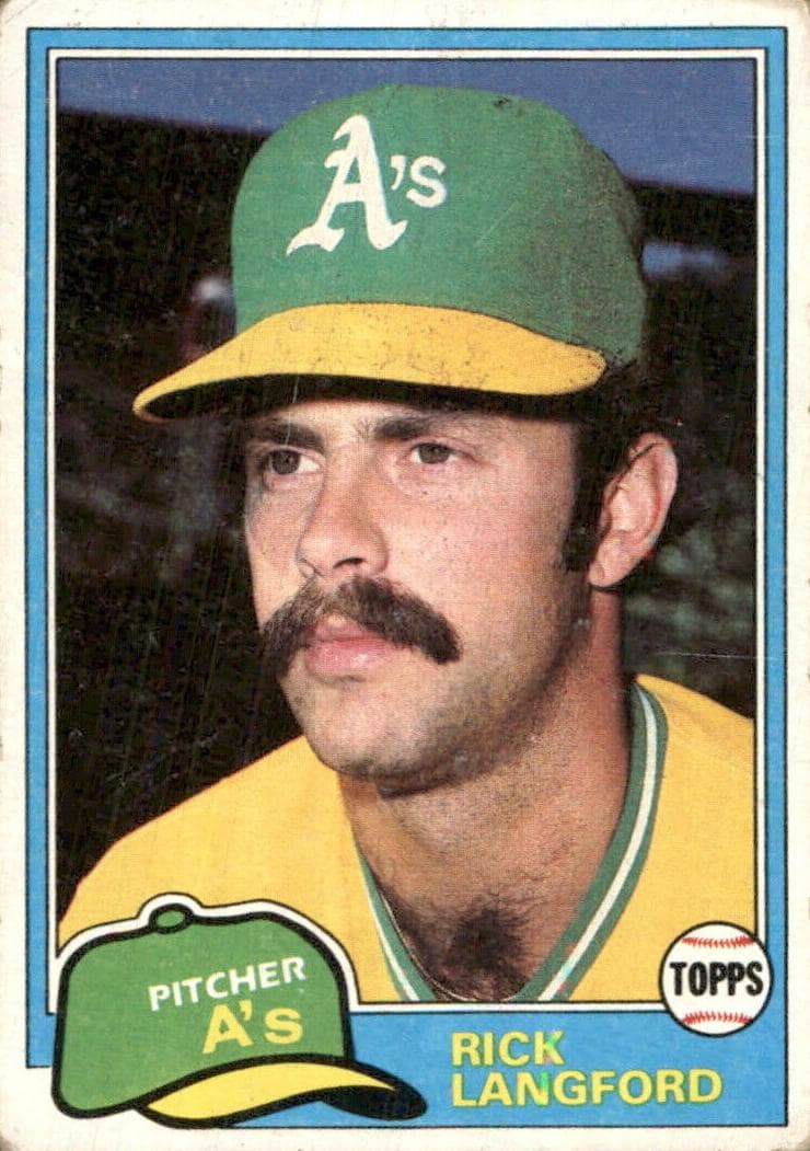 Rick Langford 1981 topps Topps