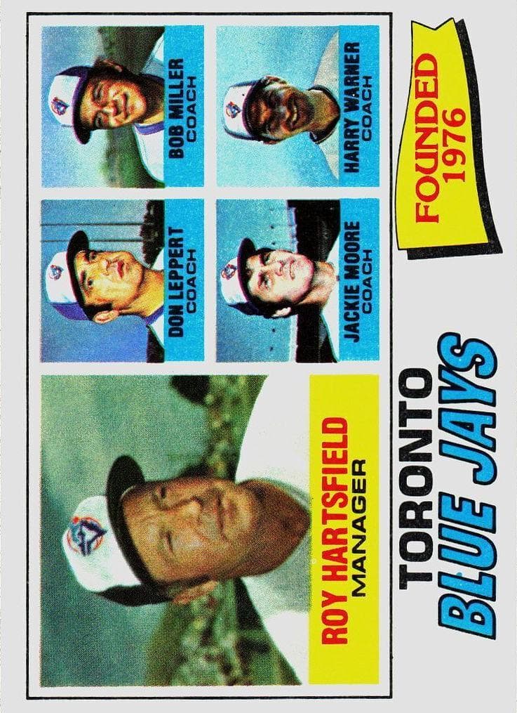 Toronto Blue Jays / Roy Hartsfield / Don Leppert / Bob Miller / Jackie Moore / Harry Warner 1977 topps Topps