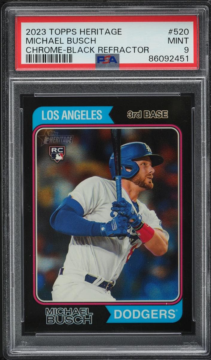 Michael Busch 2023 topps Topps Chrome Black