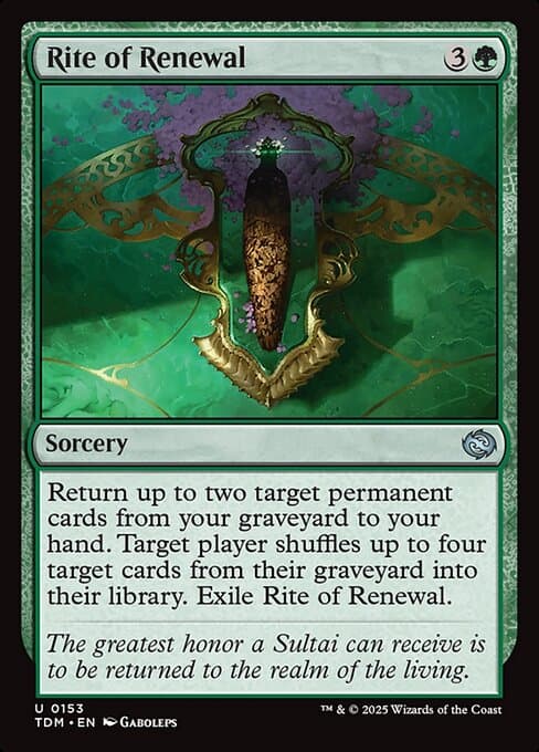 Rite of Renewal 2025 Magic: The Gathering Tarkir: Dragonstorm