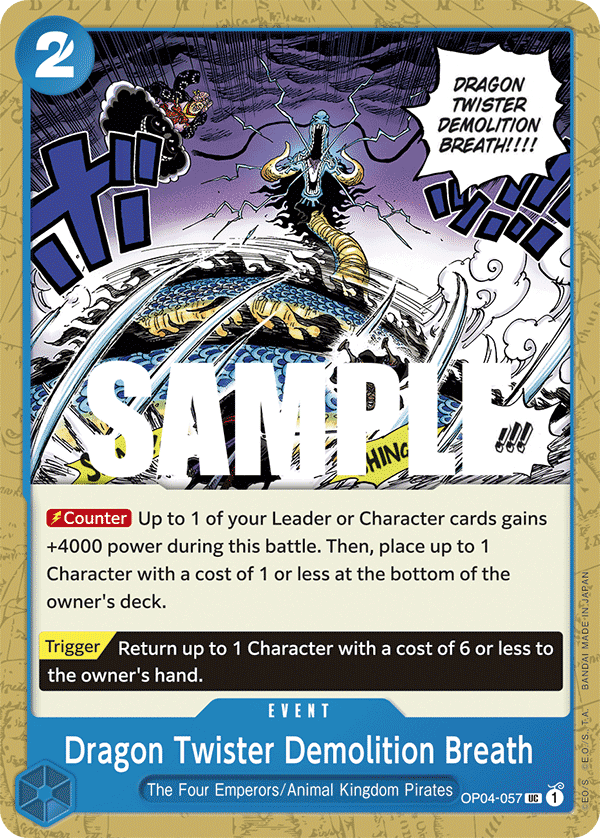 Dragon Twister Demolition Breath 2023 One Piece Japanese Kingdoms of Intrigue