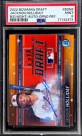 Jackson Holliday 2022 bowman Bowman Draft