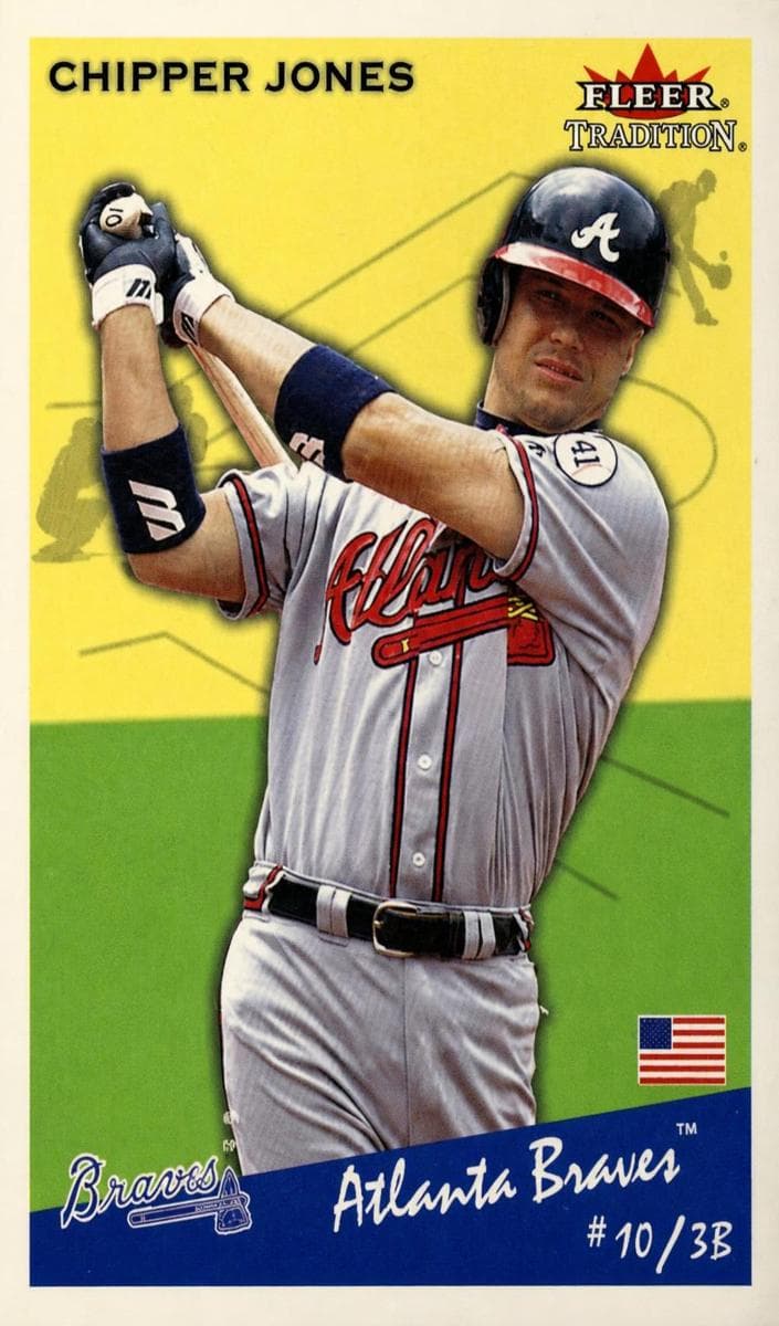 Chipper Jones 2002 fleer Fleer Tradition