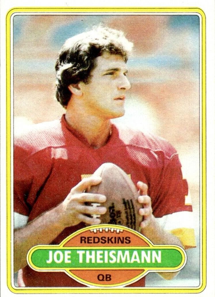Joe Theismann 1980 topps Topps