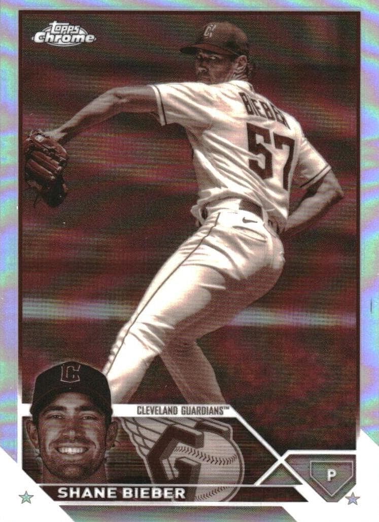 Shane Bieber 2023 topps Topps Chrome