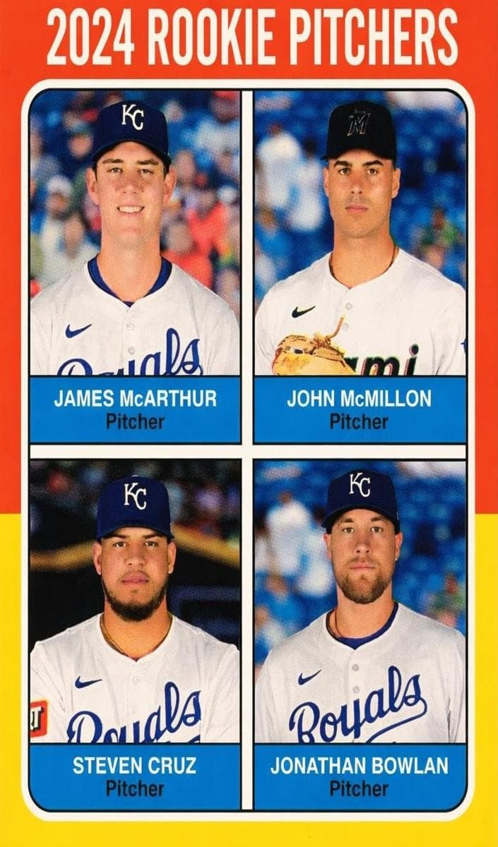 2024 Rookie Pitchers (James McArthur / John McMillon / Steven Cruz / Jonathan Bowlan) #615