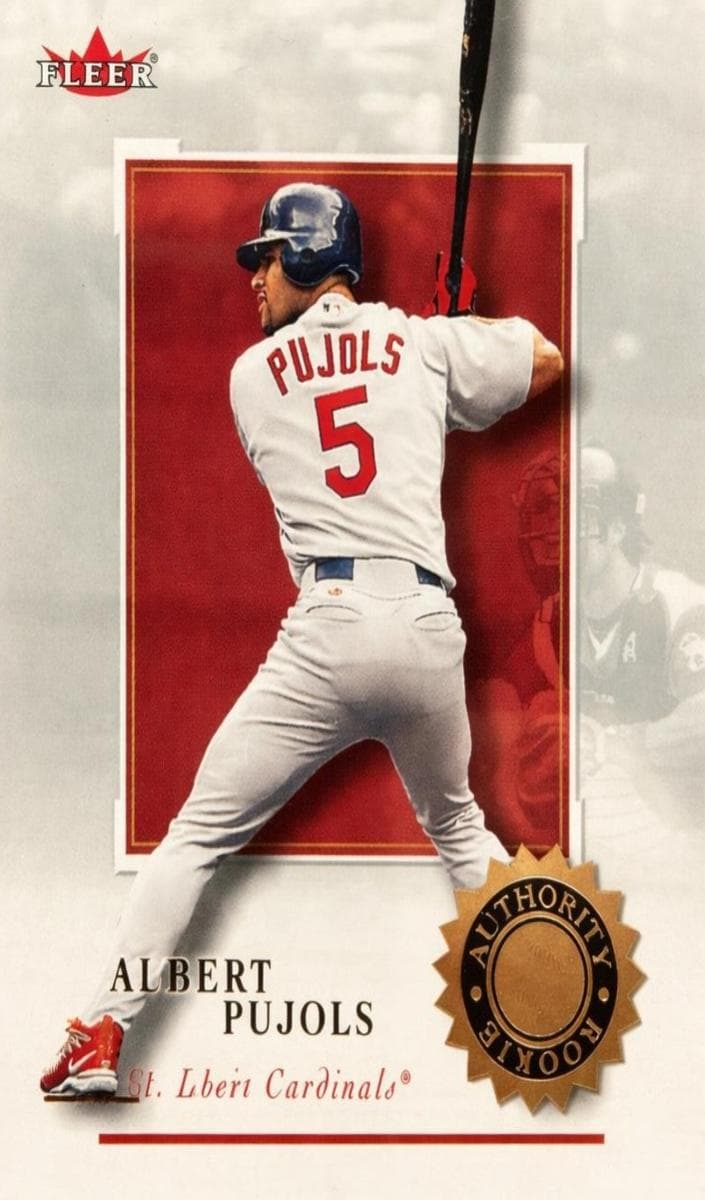 Albert Pujols 2001 fleer Fleer Authority