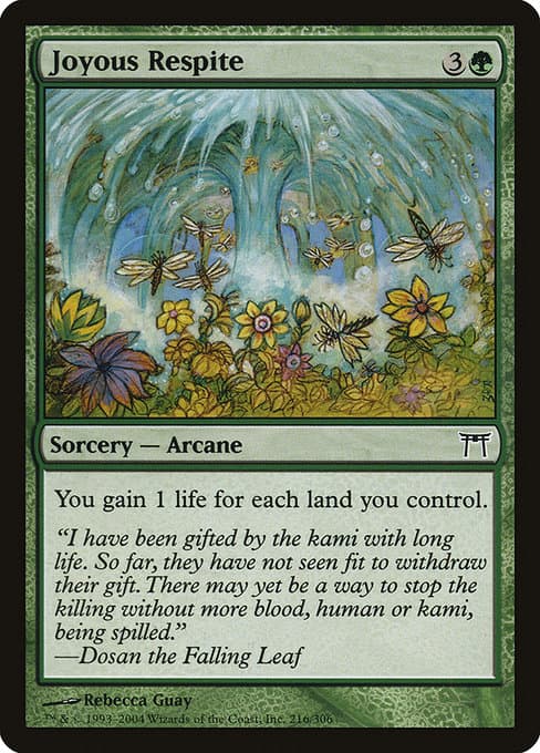 Joyous Respite 2004 Magic: The Gathering Champions of Kamigawa