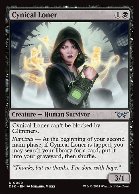 Cynical Loner 2024 Magic: The Gathering Duskmourn: House of Horror