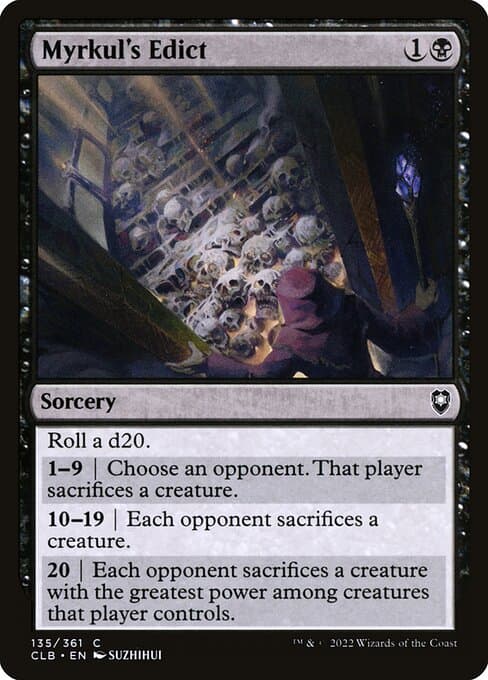 Myrkul's Edict 2022 Magic: The Gathering Commander Legends: Battle for Baldur's Gate