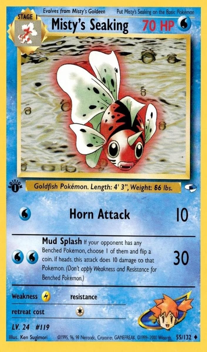 Misty's Seaking trading card