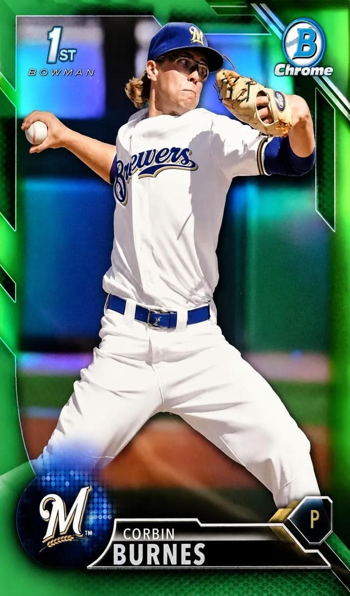 Corbin Burnes 2016 bowman Bowman Draft