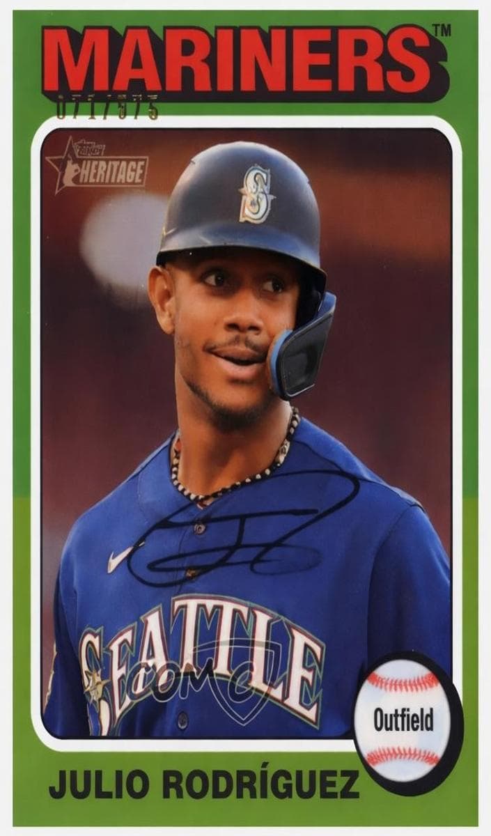 Julio Rodríguez 2024 topps Topps Heritage Mini