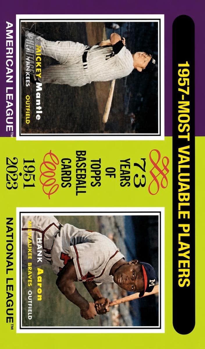 1957 MVPs (Mickey Mantle / Hank Aaron) trading card