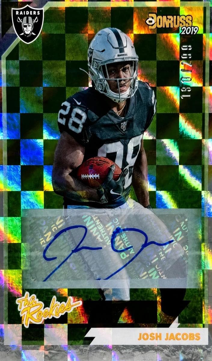 Josh Jacobs 2019 panini Donruss