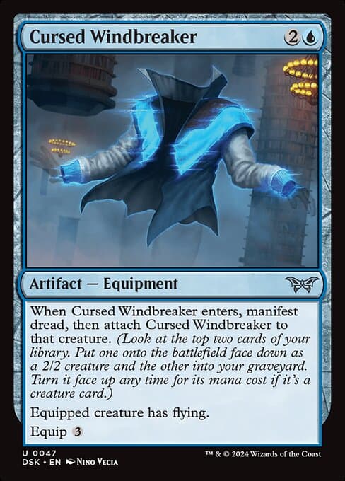 Cursed Windbreaker 2024 Magic: The Gathering Duskmourn: House of Horror