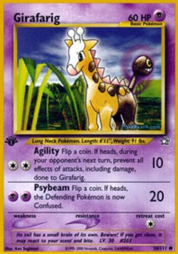 Girafarig trading card