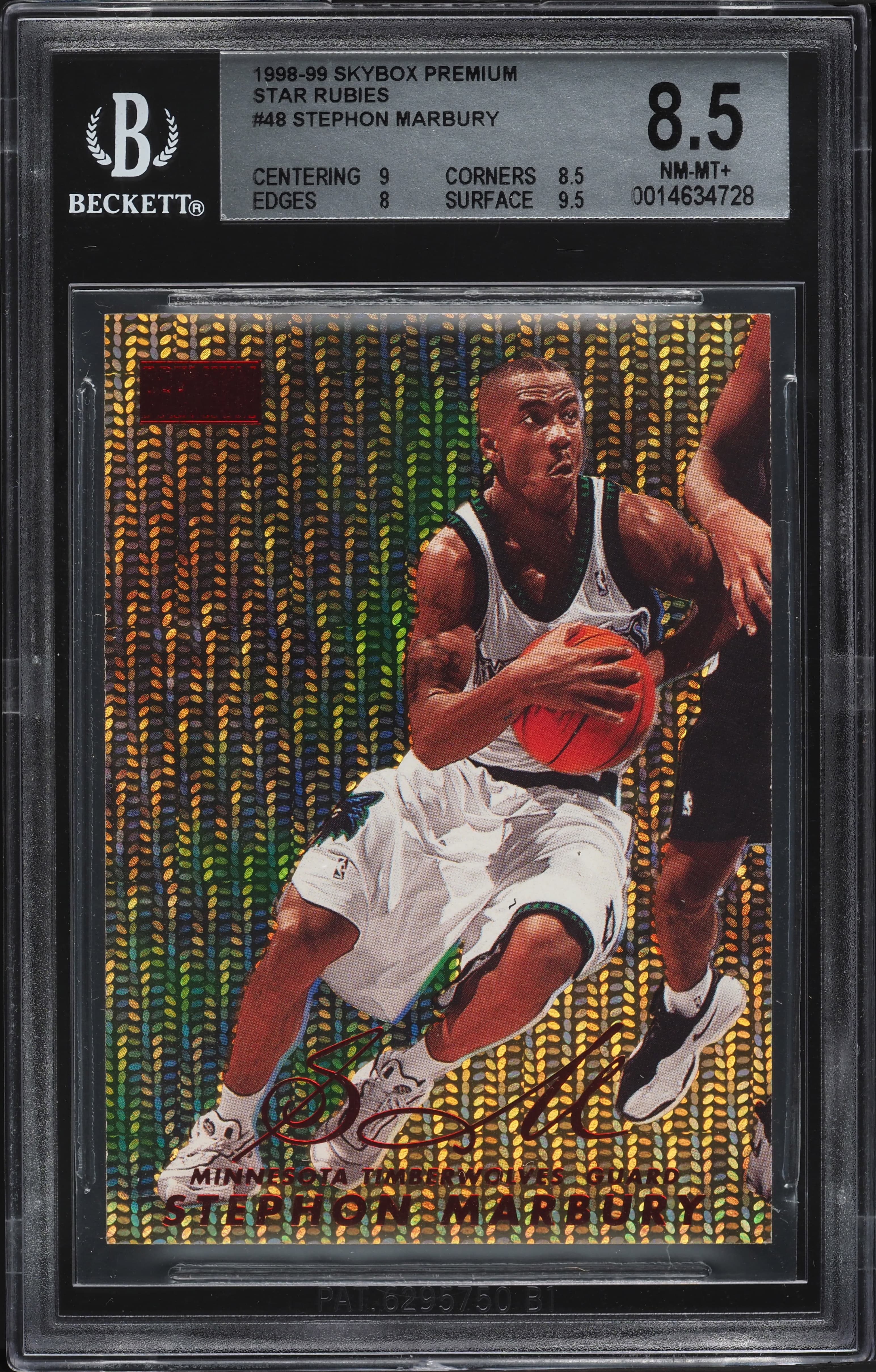 Stephon Marbury 1998 fleer SkyBox Premium